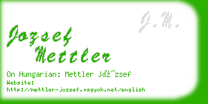 jozsef mettler business card